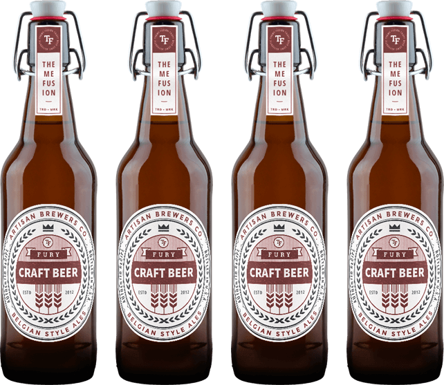 Red Beer Bottles
